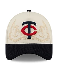 New Era Men's Stone Minnesota Twins Western Stitch 9FORTY A-Frame Adjustable Hat