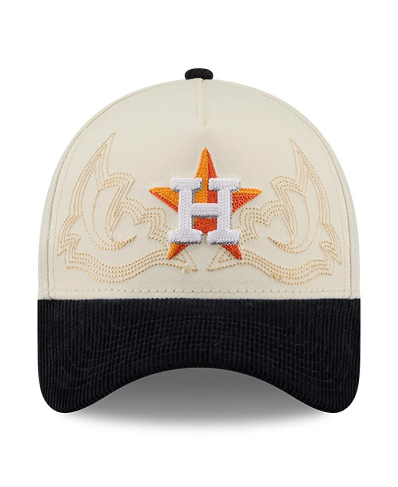 New Era Men's Stone Houston Astros Western Stitch 9FORTY A-Frame Adjustable Hat