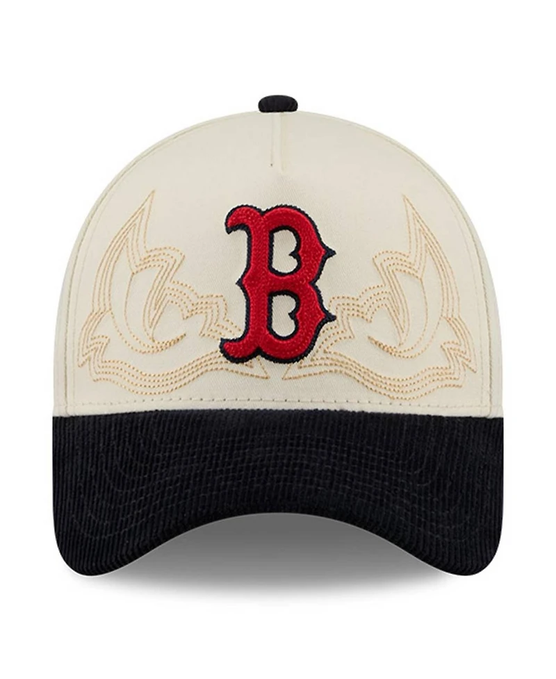 New Era Men's Stone Boston Red Sox Western Stitch 9FORTY A-Frame Adjustable Hat