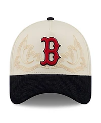 New Era Men's Stone Boston Red Sox Western Stitch 9FORTY A-Frame Adjustable Hat