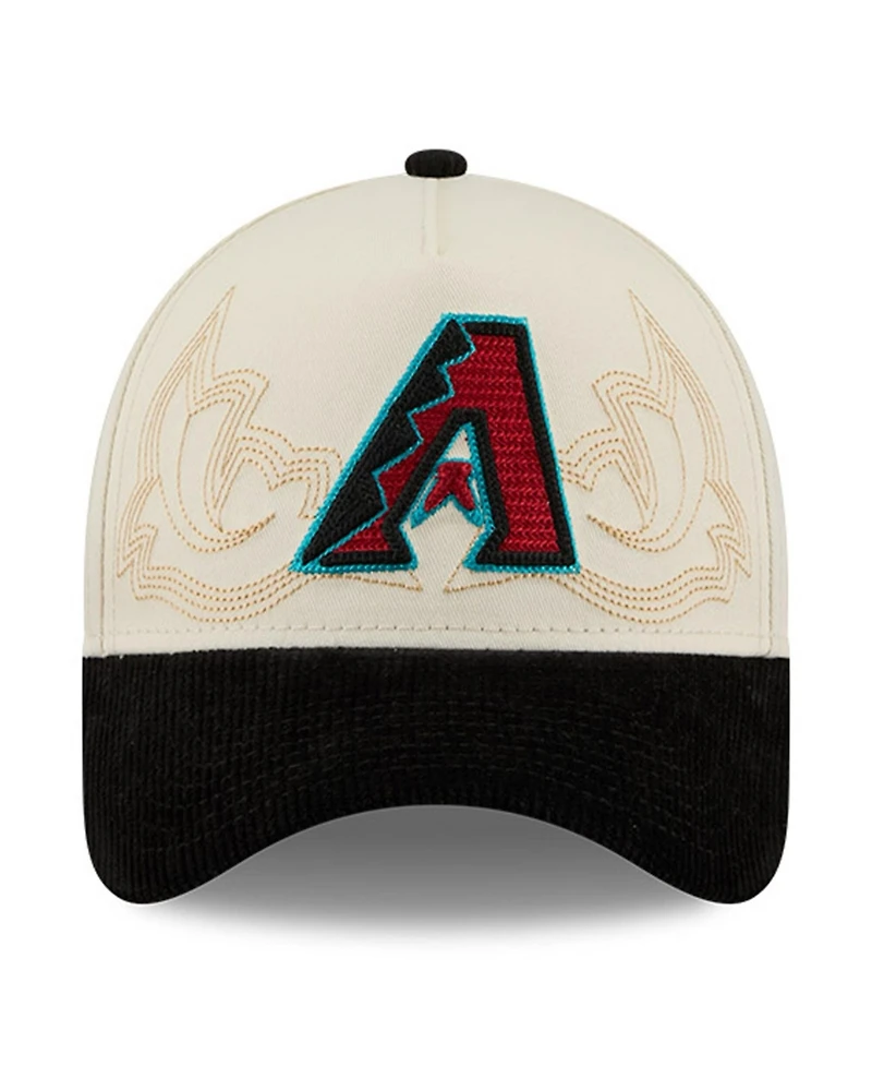 New Era Men's Stone Arizona Diamondbacks Western Stitch 9FORTY A-Frame Adjustable Hat