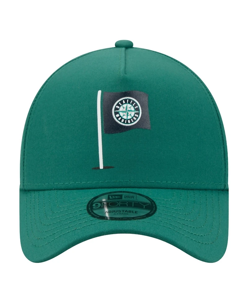New Era Men's Green Seattle Mariners Pin Seeker 9FORTY A-Frame Adjustable Hat