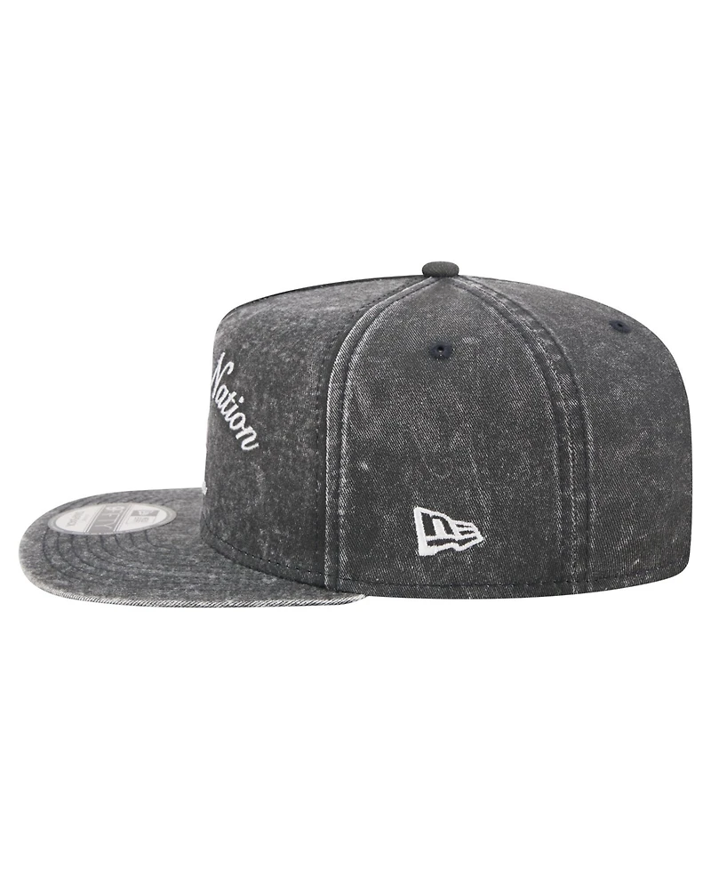 New Era Men's Black Boston Red Sox City Slogan A-Frame 9FIFTY Snapback Hat