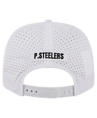 New Era Men's White Pittsburgh Steelers Name Plate 9SEVENTY Adjustable Hat