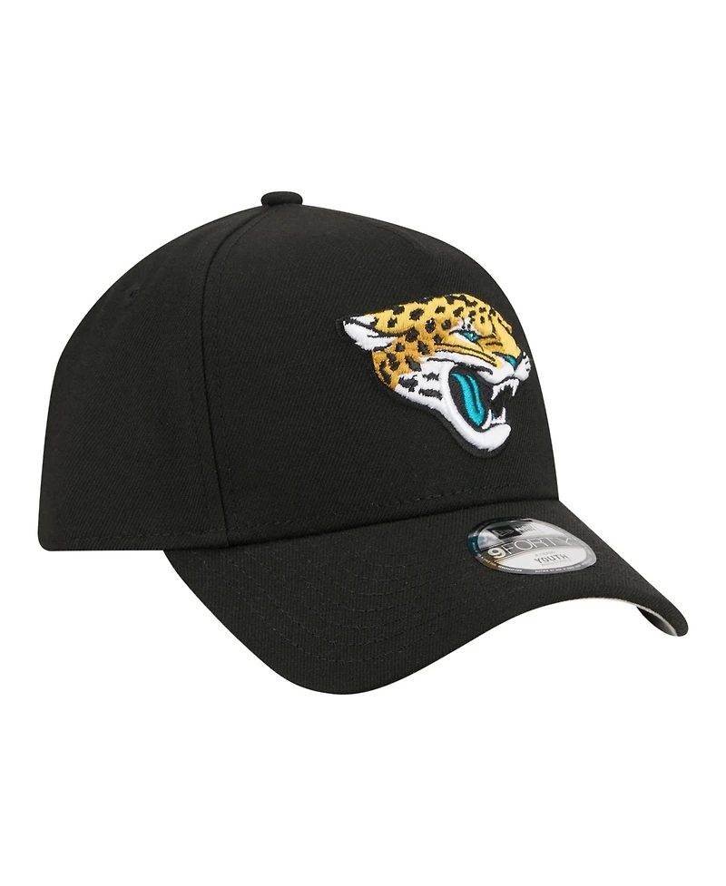 New Era Big Boys and Girls Black Jacksonville Jaguars 9FORTY A-Frame Adjustable Hat