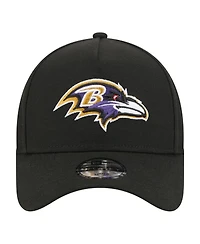New Era Big Boys and Girls Black Baltimore Ravens 9FORTY A-Frame Adjustable Hat