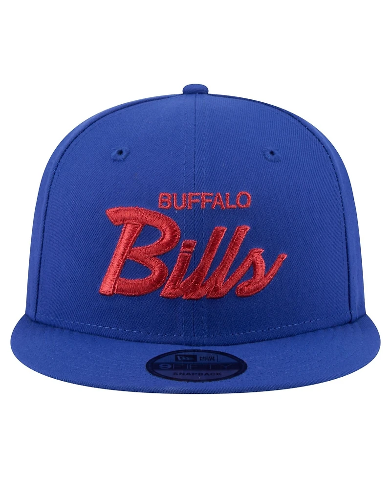 New Era Men's Royal Buffalo Bills Core Team Script 9FIFTY Snapback Hat