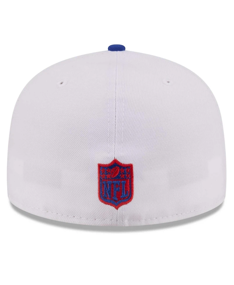 New Era Men's White/Royal Buffalo Bills Retro Swoop 59FIFTY Fitted Hat