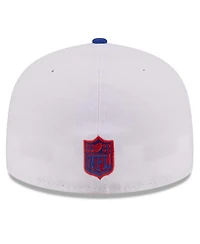 New Era Men's White/Royal Buffalo Bills Retro Swoop 59FIFTY Fitted Hat