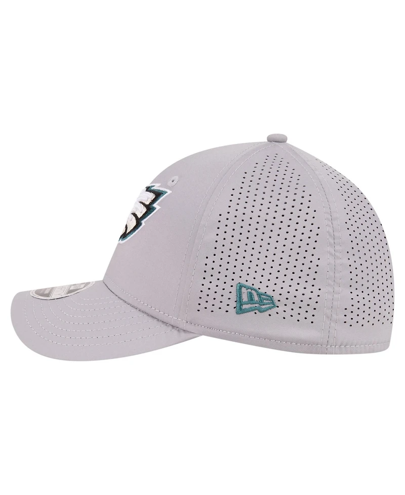 New Era Men's Gray Philadelphia Eagles 39THIRTY M-Crown Flex Fit Hat