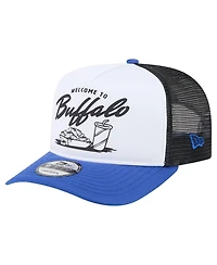 New Era Men's White/Royal Buffalo Bills Foodie 9FIFTY A-Frame Trucker Snapback Hat