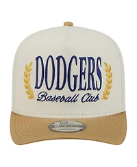 New Era Men's Cream Los Angeles Dodgers Club 9FIFTY A-Frame Snapback Hat