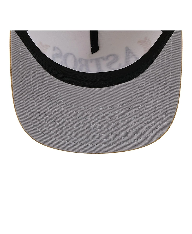New Era Men's Cream Houston Astros Club 9FIFTY A-Frame Snapback Hat