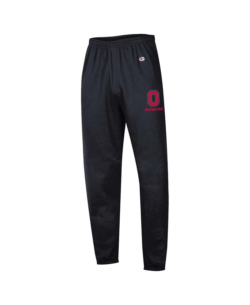 Champion Men's Black Ohio State Buckeyes Power blend Banded Fleece Sweatpants