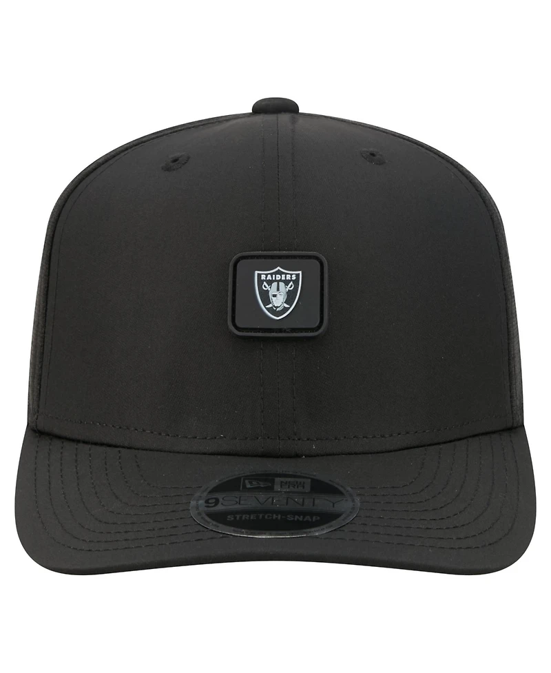 New Era Men's Black Las Vegas Raiders Micro Badge 9SEVENTY Adjustable Hat