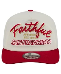 New Era Men's Cream San Francisco 49ers Script 19TWENTY Adjustable Hat