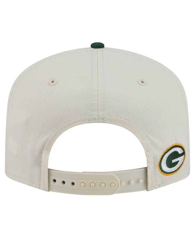 New Era Men's Cream Green Bay Packers Script 19TWENTY Adjustable Hat