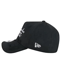 New Era Men's Black New York Yankees Script Text 9FORTY A-Frame Adjustable Hat