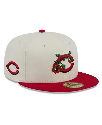 New Era Men's White/Red Cincinnati Reds Blossom 59FIFTY Fitted Hat