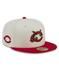 New Era Men's White/Red Cincinnati Reds Blossom 59FIFTY Fitted Hat