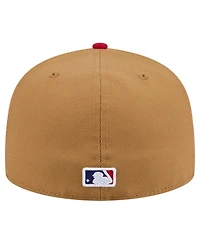 New Era Men's Tan Philadelphia Phillies Fruit Sticker 59FIFTY Fitted Hat