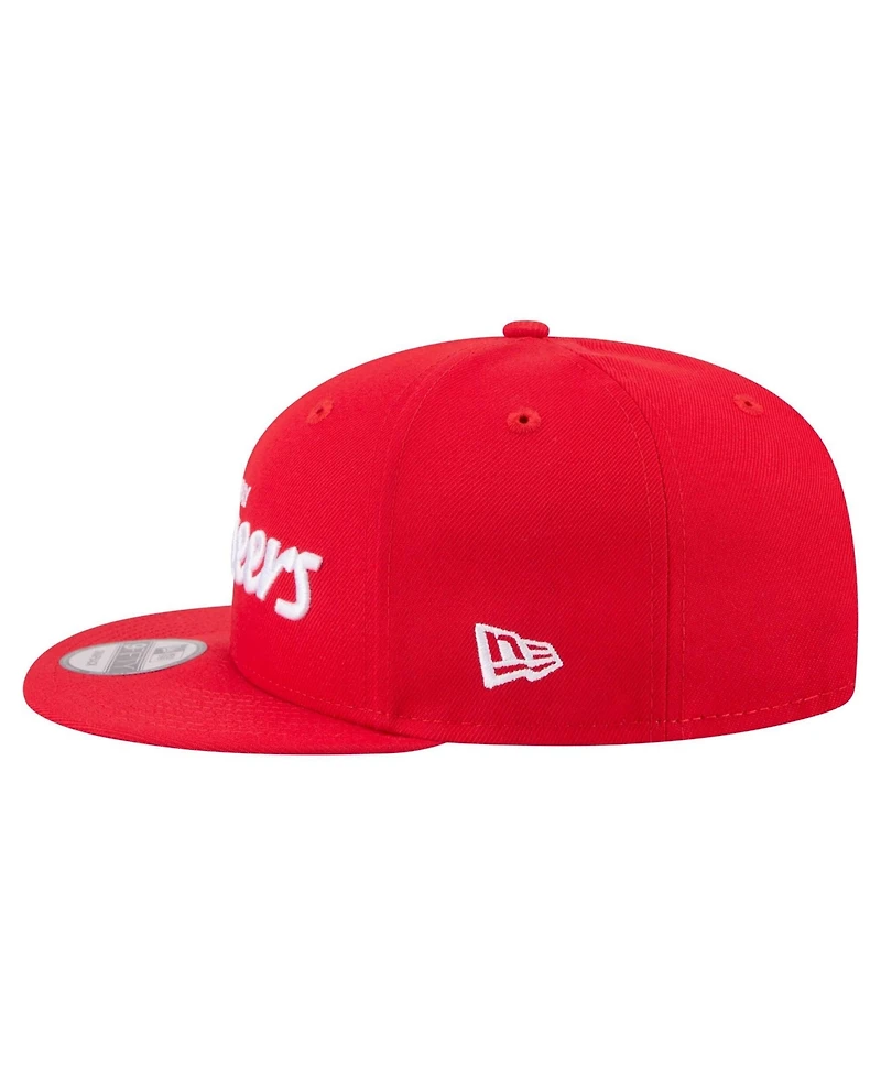 New Era Men's Red Tampa Bay Buccaneers Core Team Script 9FIFTY Snapback Hat