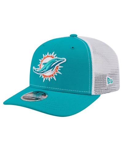 New Era Men's Aqua Miami Dolphins 9SEVENTY Trucker Adjustable Hat