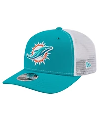 New Era Men's Aqua Miami Dolphins 9SEVENTY Trucker Adjustable Hat