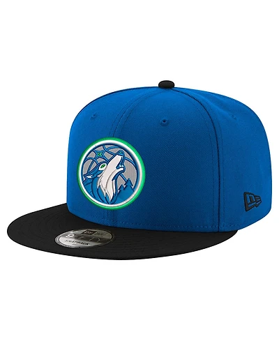 New Era Men's Blue/Black Minnesota Timberwolves 9FIFTY Snapback Hat