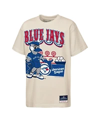 Mitchell & Ness Big Boys and Girls Cream Toronto Blue Jays Step Back Up Mascot T-Shirt