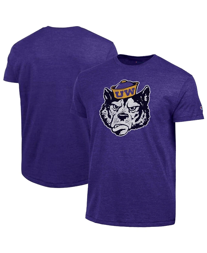 Champion Men's Purple Washington Huskies Vintage Triumph Tri-Blend T-Shirt