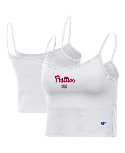 Champion Women's Philadelphia Phillies Scoop Neck American Flag Tank Top