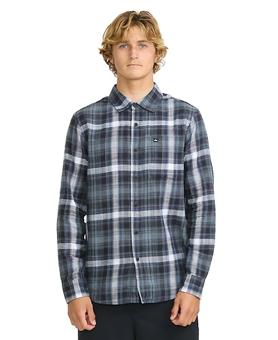 Quiksilver Men's Textured Plaid Flannel Shirt