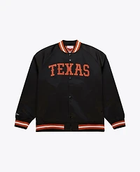 Mitchell & Ness Texas Longhorns Black Satin Raglan Full-Snap Jacket