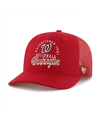 47 Brand Men's Red Washington Nationals Pitstop Trucker Adjustable Hat
