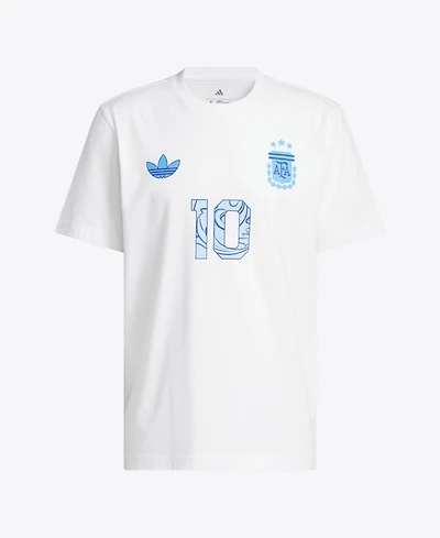 Adidas Men's Lionel Messi White Argentina National Team 2026 Away Jersey Hook Name Number T-Shirt