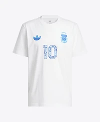 Adidas Men's Lionel Messi White Argentina National Team 2026 Away Jersey Hook Name Number T-Shirt