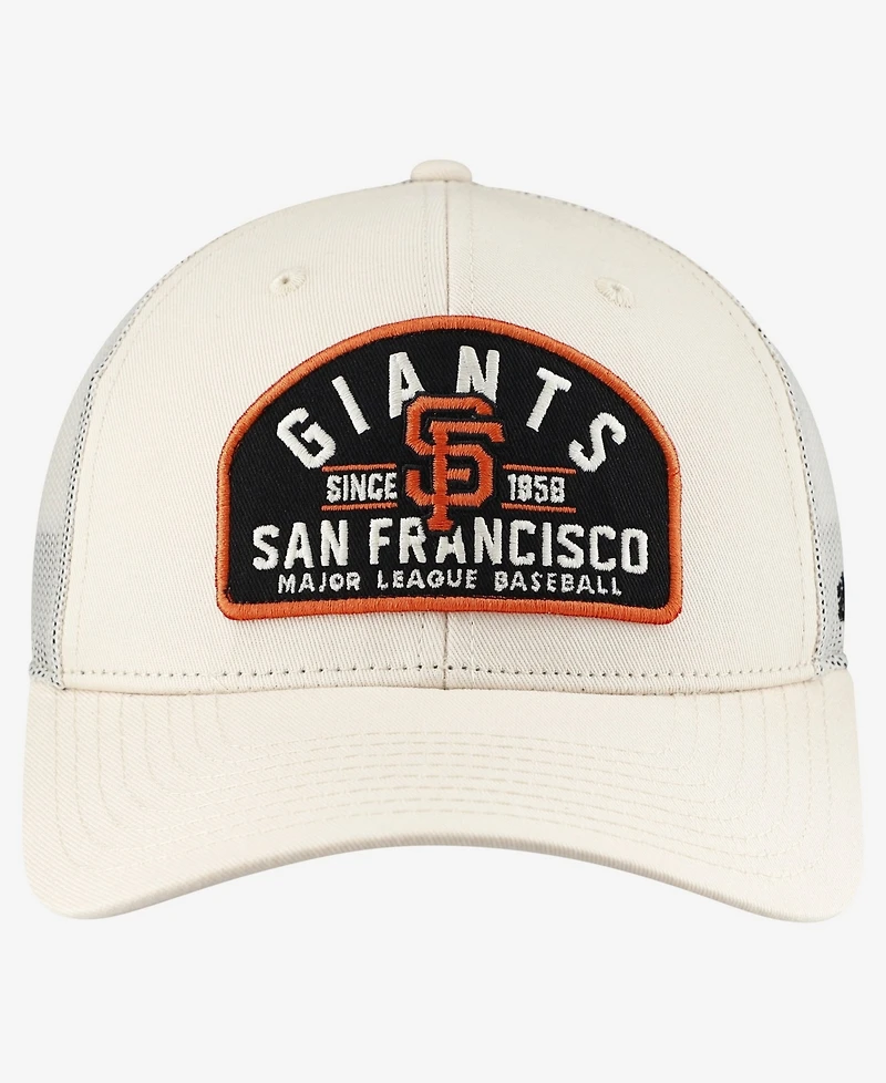47 Brand Men's Cream San Francisco Giants Leland Adjustable Trucker Hat