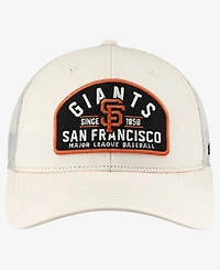 47 Brand Men's Cream San Francisco Giants Leland Adjustable Trucker Hat