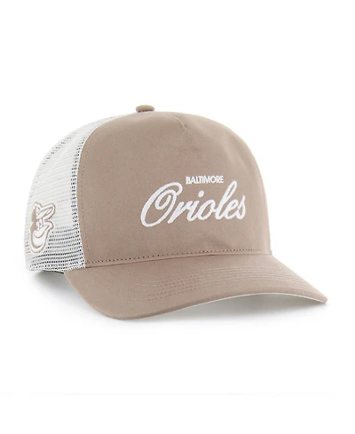 47 Brand Men's Brown Baltimore Orioles Foundational Mesh Hitch Adjustable Hat