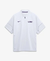 Nike Men's White Lsu Tigers 2026 Sideline Short Sleeve Quarter-Zip Coaches Jacket