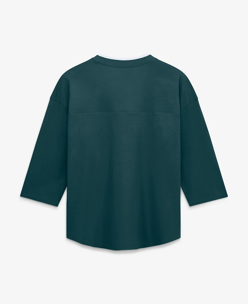 Fanatics Women's Philadelphia Eagles Team First Deceptive Juke 3/4-Sleeve V-Neck T-Shirt