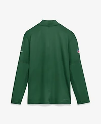 Nike Men's Green New York Jets Sideline Logo Glory Midweight Dri-fit Half-Zip Pullover
