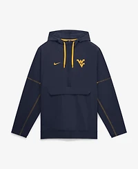 Nike Men's Navy West Virginia Mountaineers 2026 Sideline Anorak Half-Zip Hooded Sweatshirt