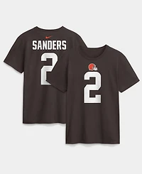 Nike Men's Shedeur Sanders Brown Cleveland Browns Name Number T-Shirt