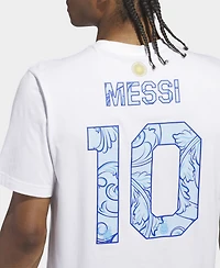 Adidas Men's Lionel Messi White Argentina National Team 2026 Away Jersey Hook Name Number T-Shirt