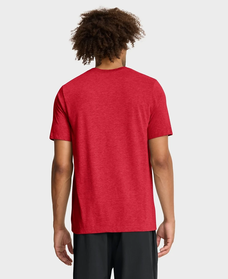 Nike Men's Heather Red Cincinnati Reds Cooperstown Logo Tri-Blend T-Shirt