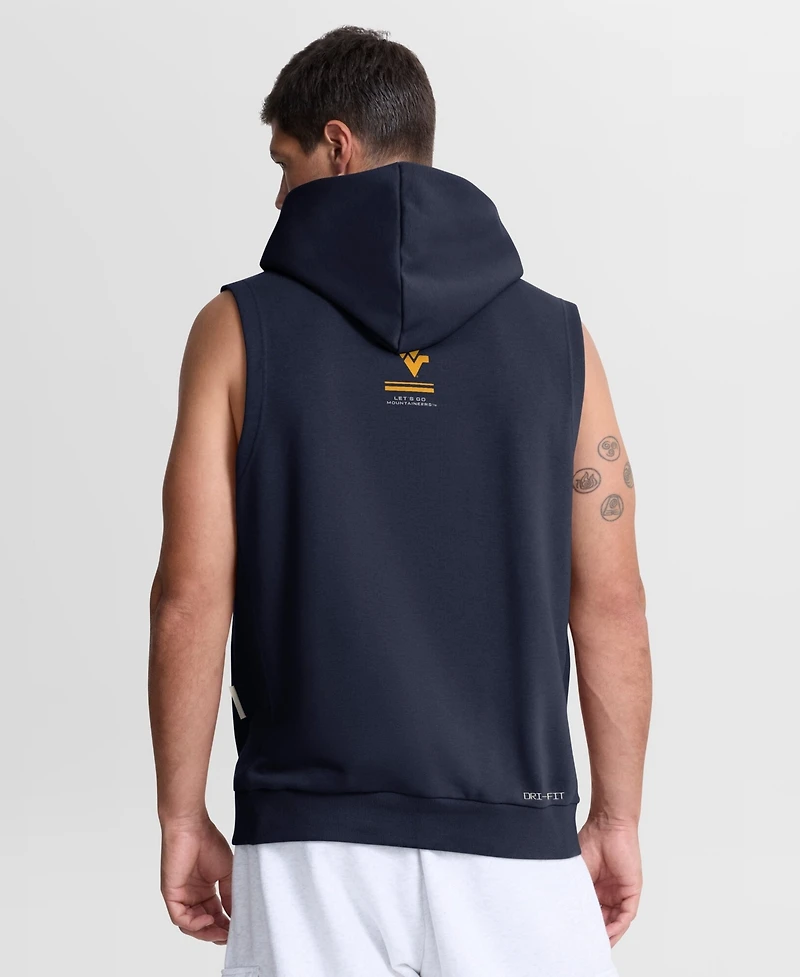 Nike Men's Navy West Virginia Mountaineers 2026 Sideline Sleeveless Dri-fit Hoodie