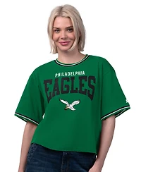 Starter Women's Kelly Green Philadelphia Eagles Vintage Ace Cropped T-Shirt