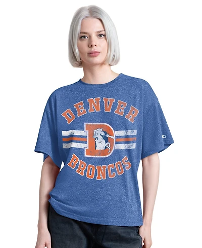 Starter Women's Denver Broncos Jump Shot Vintage Boyfriend T-Shirt